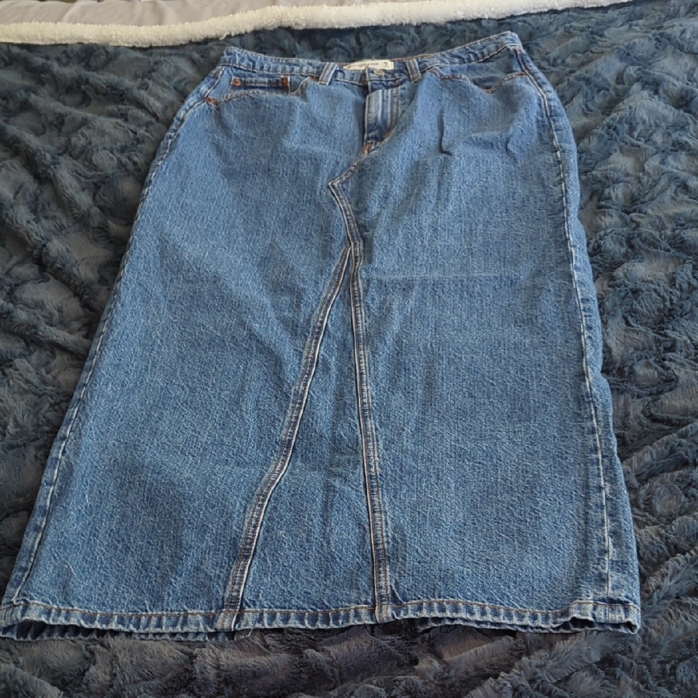 Abercrombie & Fitch Blue Denim Skirt